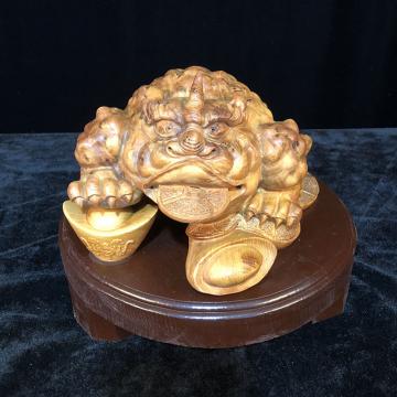 善也堂太行崖柏摆件《金蟾》