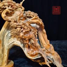 善也堂太行崖柏摆件《松鹤》