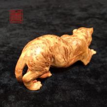 善也堂太行崖柏摆件《豹子》