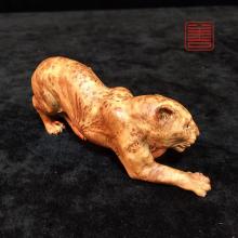 善也堂太行崖柏摆件《豹子》