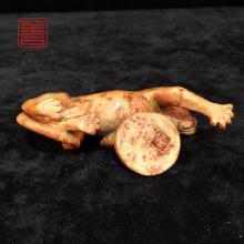 善也堂太行崖柏摆件《豹子》