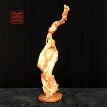 善也堂太行崖柏摆件《长眉罗汉》