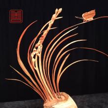 善也堂太行崖柏摆件《兰花》