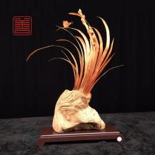 善也堂太行崖柏摆件《兰花》