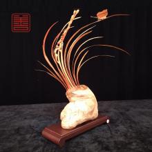 善也堂太行崖柏摆件《兰花》