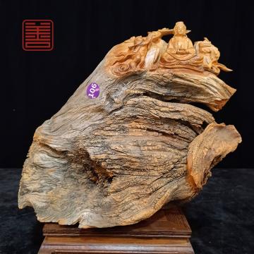 善也堂太行崖柏摆件《云端观音》