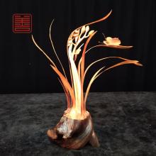 善也堂太行崖柏摆件《兰花》