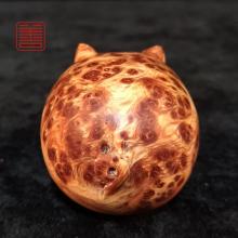 善也太行崖柏手把件《福猪》