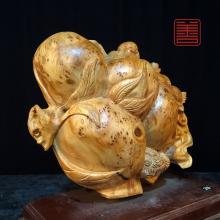 善也堂太行崖柏摆件《瘤疤弥勒》