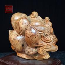 善也堂太行崖柏摆件《瘤疤弥勒》