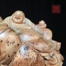善也堂太行崖柏摆件《瘤疤弥勒》