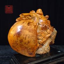 善也堂太行崖柏摆件《布袋弥勒》