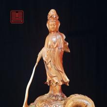善也堂太行崖柏摆件《滴水观音》