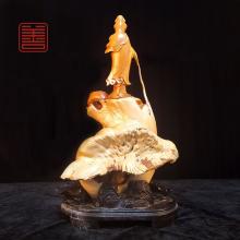 善也堂太行崖柏摆件《滴水观音》