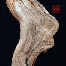 善也堂太行崖柏摆件《水月观音》