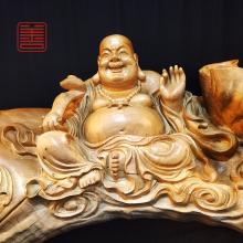 善也堂太行崖柏摆件《弥勒佛》