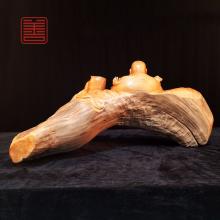 善也堂太行崖柏摆件《弥勒佛》
