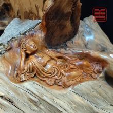 善也堂太行崖柏摆件《卧佛》