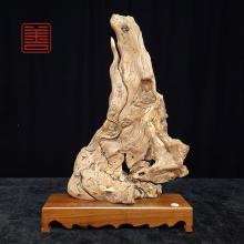 善也堂太行崖柏摆件《一心向佛》