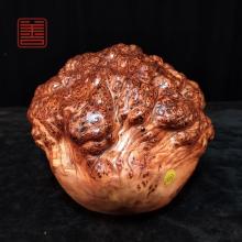 善也堂太行崖柏摆件《花开富贵》