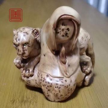 善也堂太行崖摆件《福报（豹）》