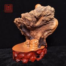 善也堂太行崖柏摆件《弥勒》