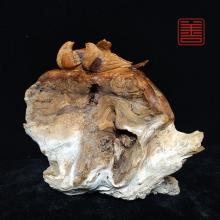 善也堂太行崖摆件《爱相随》