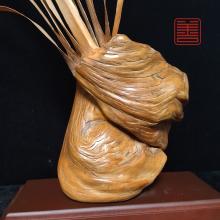 善也堂太行崖柏摆件《兰花》