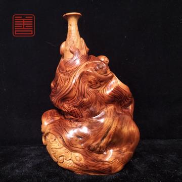 善也堂太行崖柏摆件《平安如意》