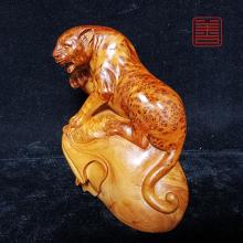 善也堂太行崖摆件《豹子》